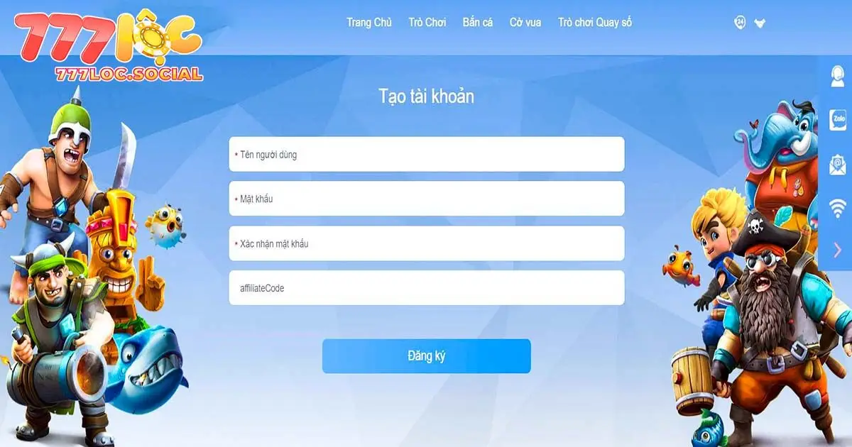 Quy trình 3 bước đăng ký 777loc cho tân binh